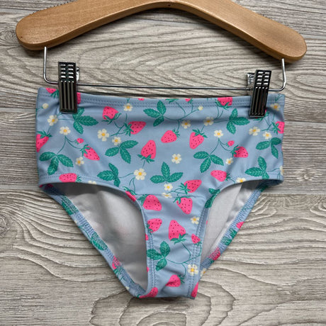 2 Pc Puff Sleeve Swimsuit Strawberries Flowers 5T