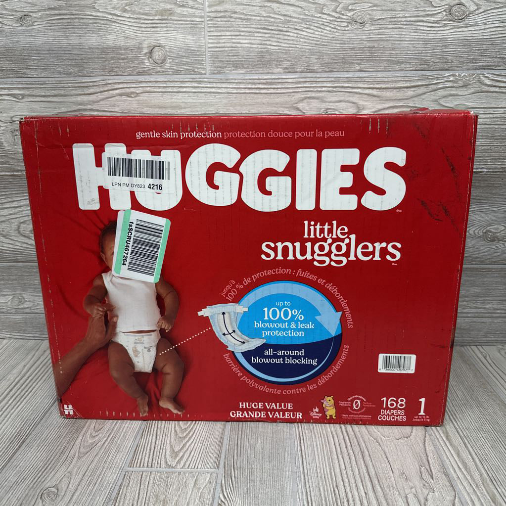 NEW 168 Ct Little Snugglers Diapers