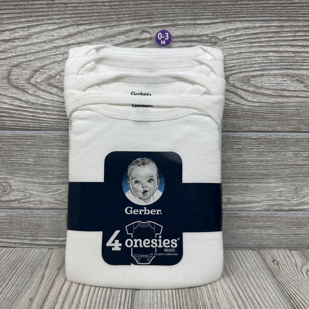 NEW 4 Pk Onesie Solid