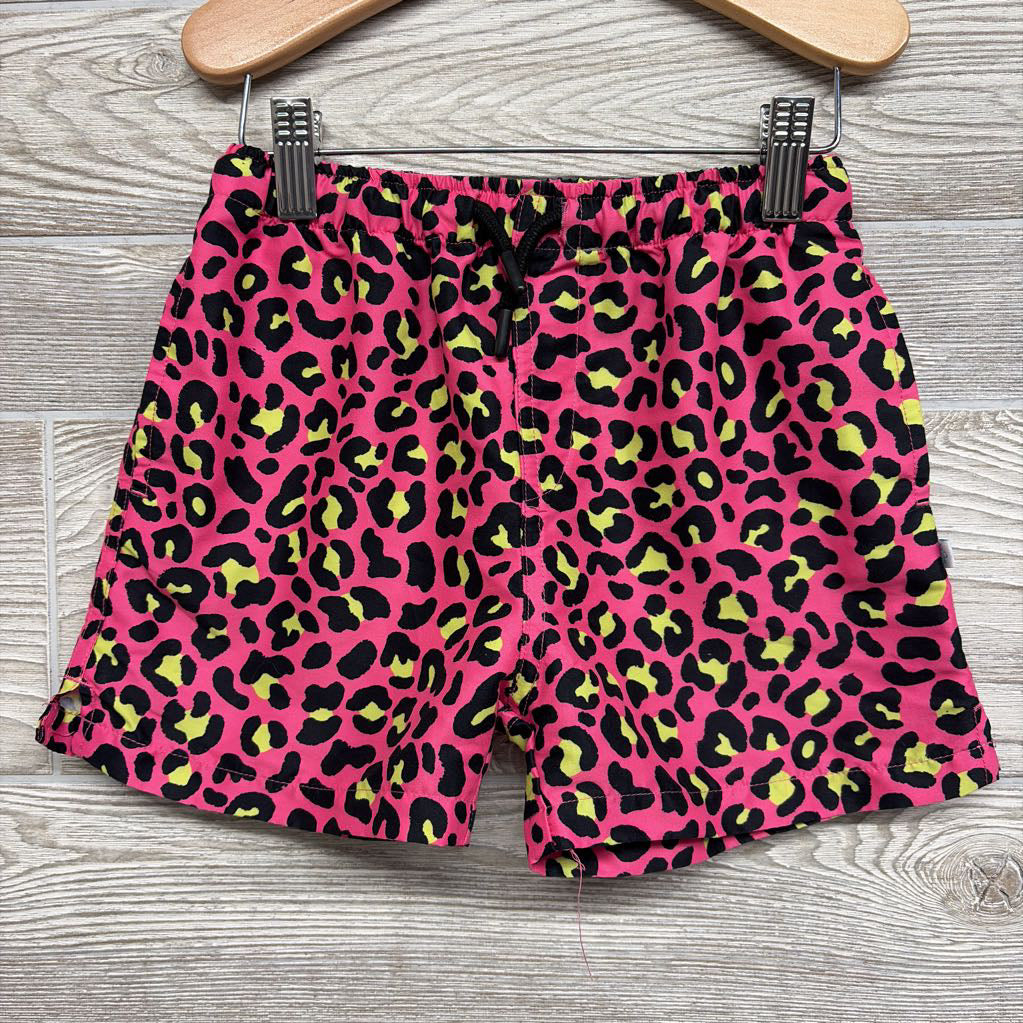 Drawstring Swim Trunks Animal Print 6T