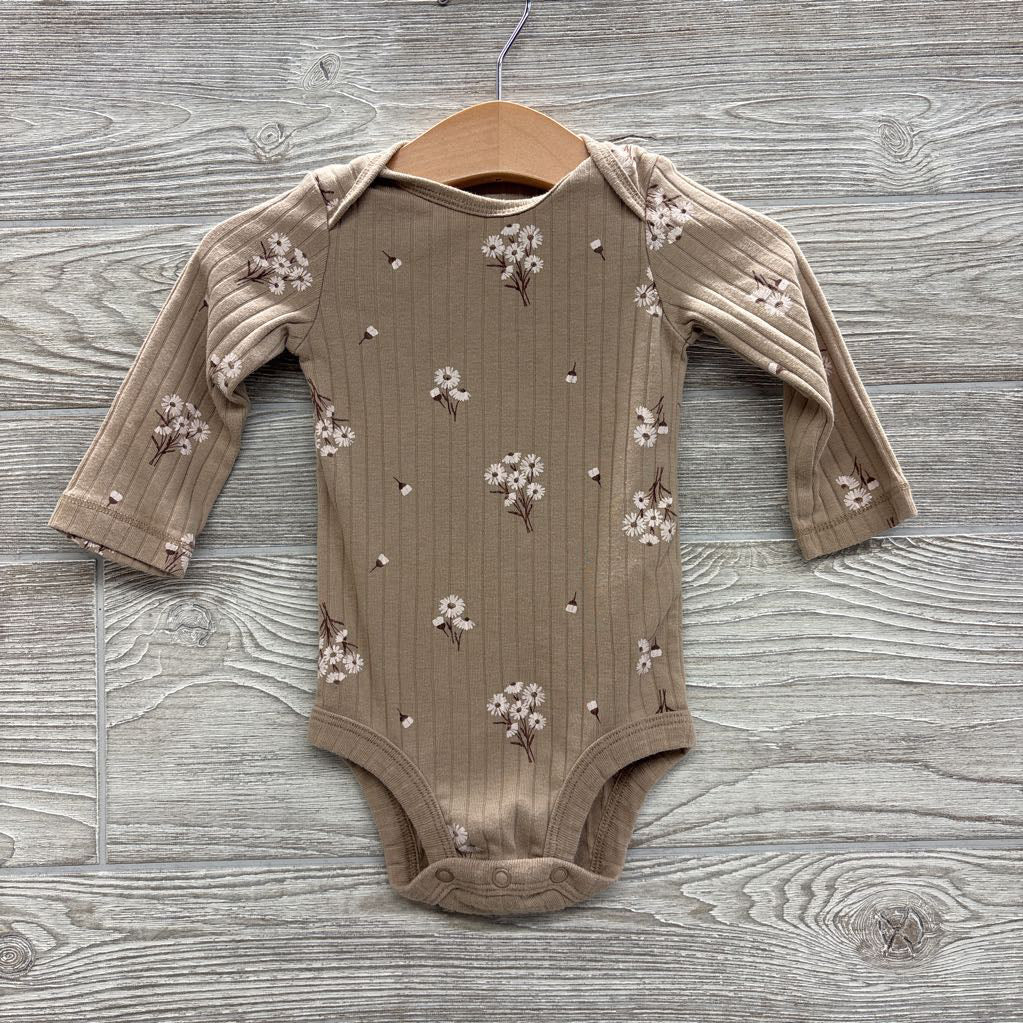LS Ribbed Bodysuit & Pants Flowers 6M
