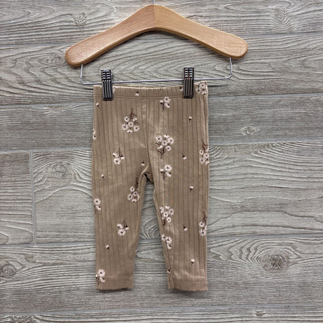 LS Ribbed Bodysuit & Pants Flowers 6M