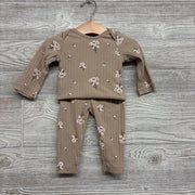 LS Ribbed Bodysuit & Pants Flowers 6M