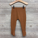 LS Waffle Knit Side Snap Shirt & Footed Pants 9M