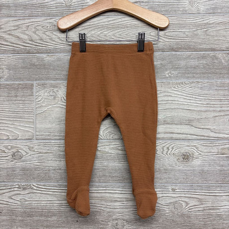 LS Waffle Knit Side Snap Shirt & Footed Pants 9M