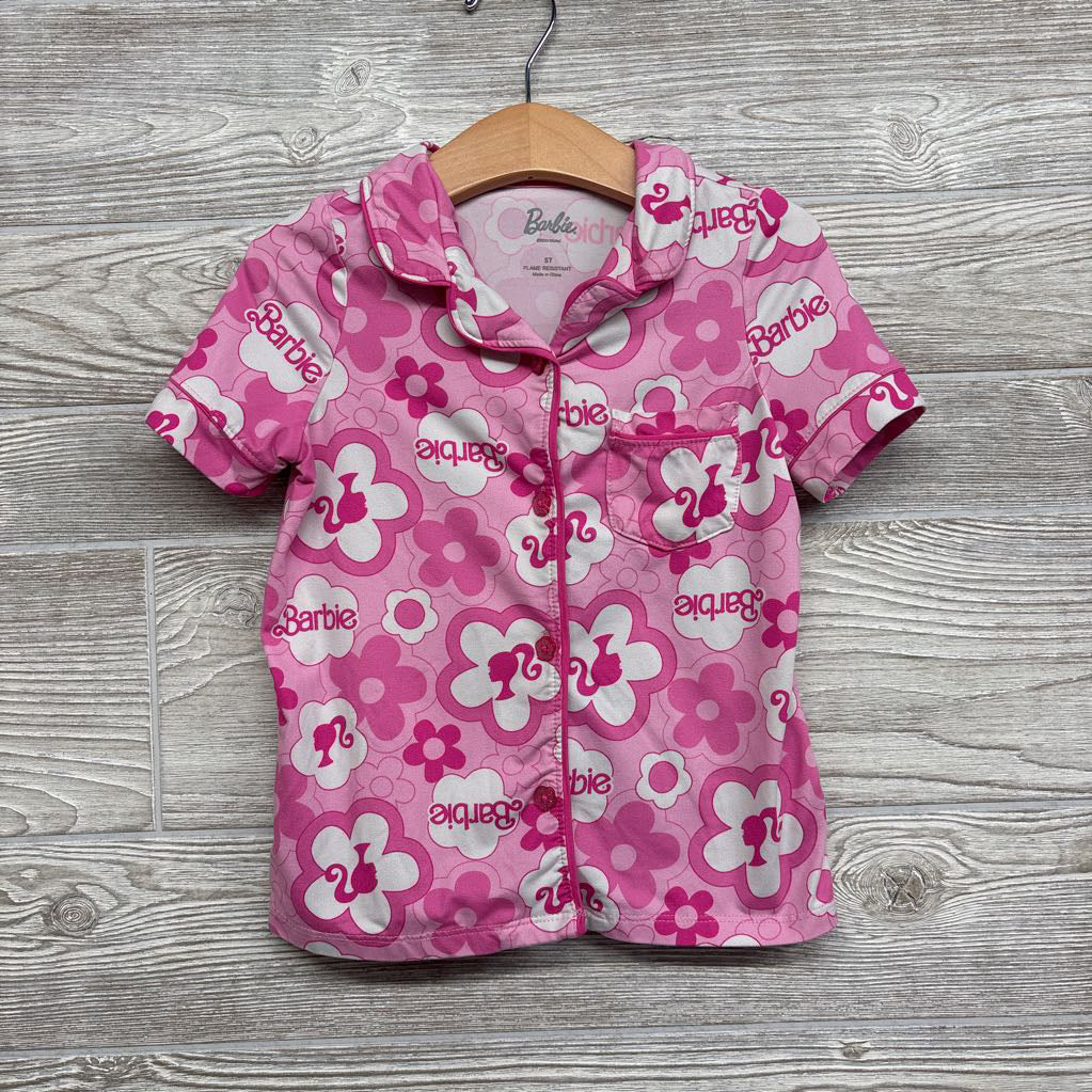 2 Pc Button Up PJs Flowers 5T