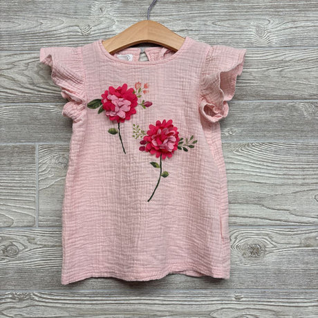 Muslin Flutter Sleeve Tunic & Leggings Flowers 5T