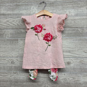 Muslin Flutter Sleeve Tunic & Leggings Flowers 5T