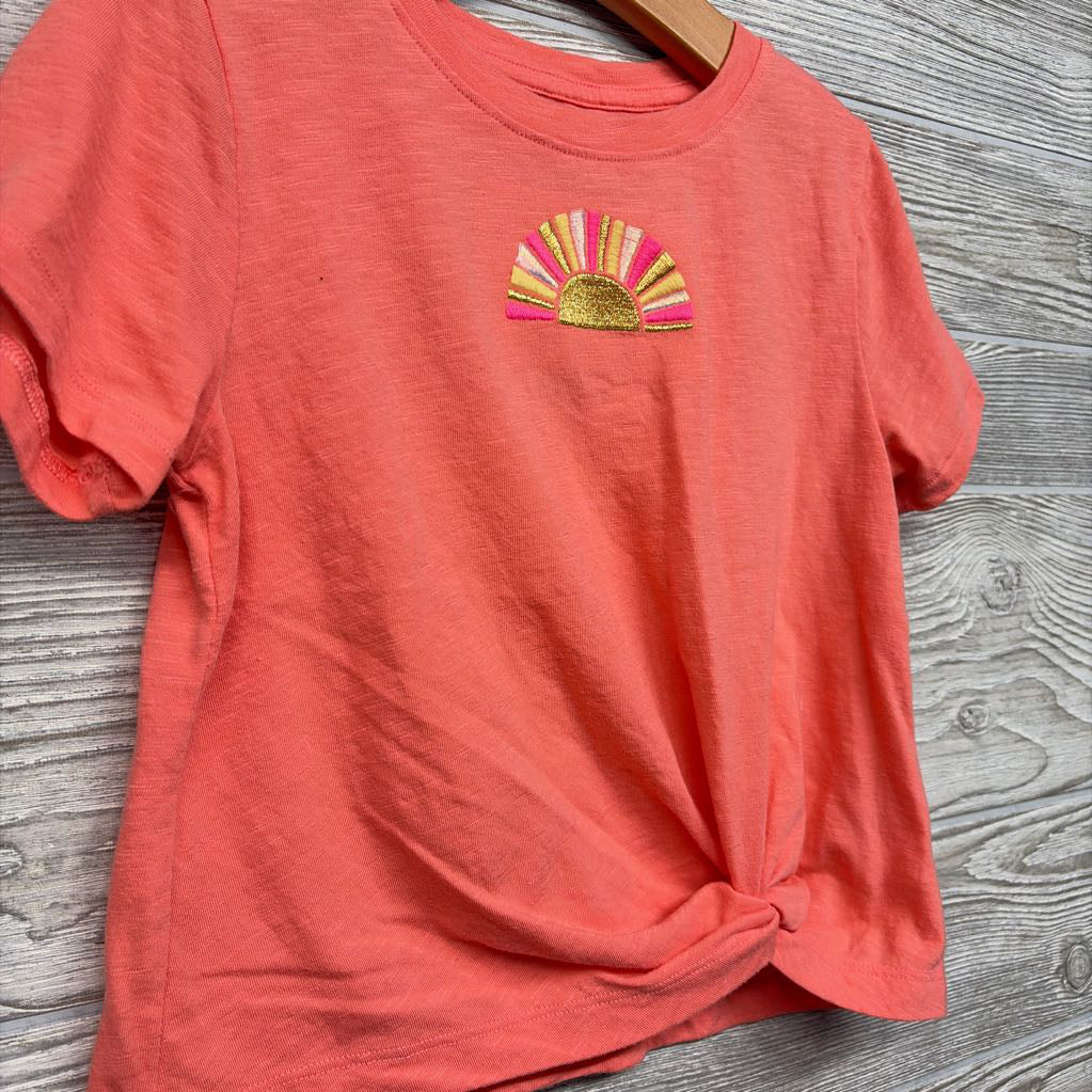 Front Knot Shirt Embroidered Sun 4-5