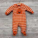 Blanket Sleeper Stripes Pumpkin NB