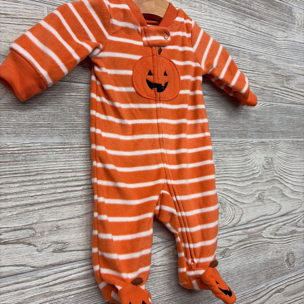 Blanket Sleeper Stripes Pumpkin NB