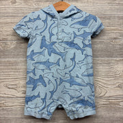 Shorty Romper W/ Hood Sharks 9M