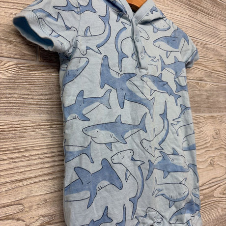 Shorty Romper W/ Hood Sharks 9M