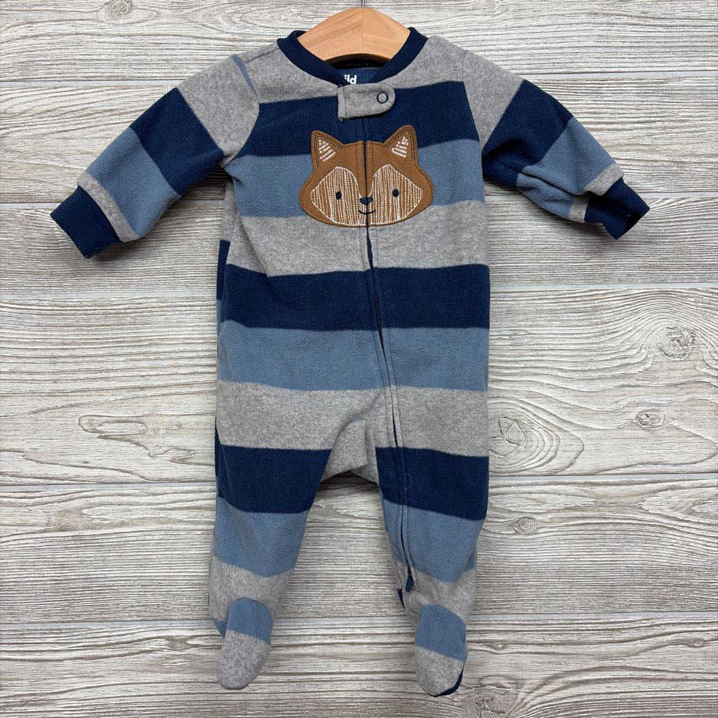 Blanket Sleeper Stripes Fox 0-3M