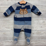 Blanket Sleeper Stripes Fox 0-3M