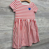Jersey Dress Stripes Heart 5T