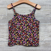 Ribbed Tank Top Flowers 6-7 *