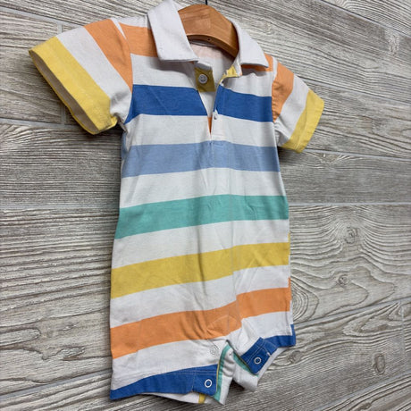 Polo Shorty Romper Stripes 6-9M