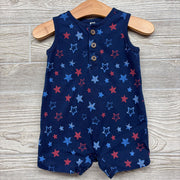 Tank Henley Shorty Romper Stars 9M