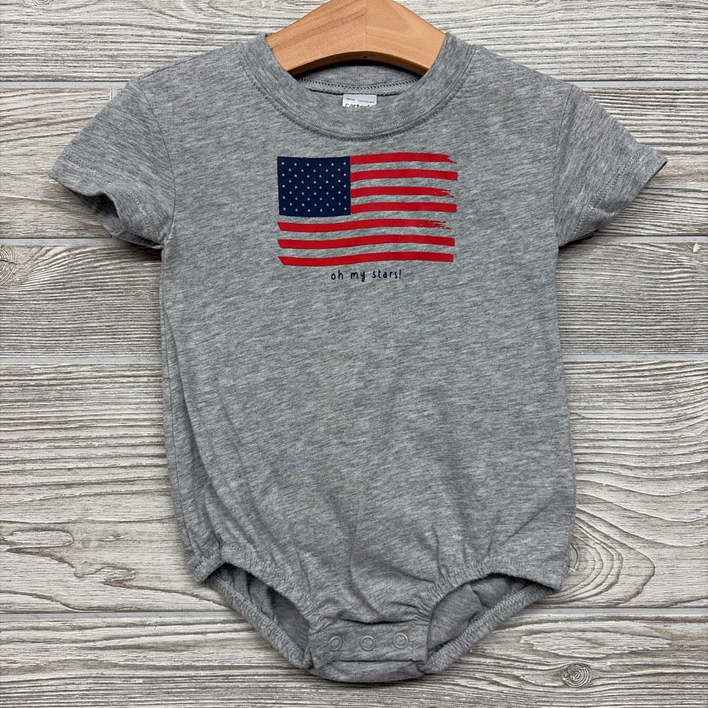 Shorty Romper Oh My Stars Flag 9M