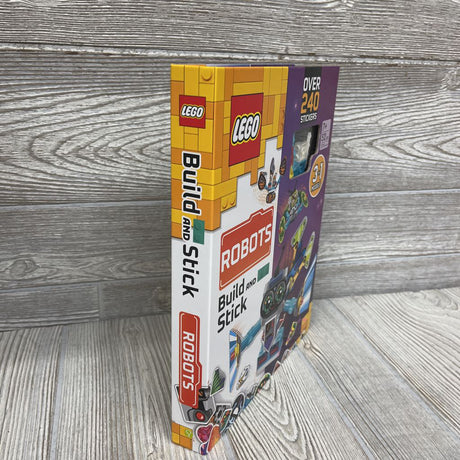 Lego Robots Build And Stick Hardcover Book *