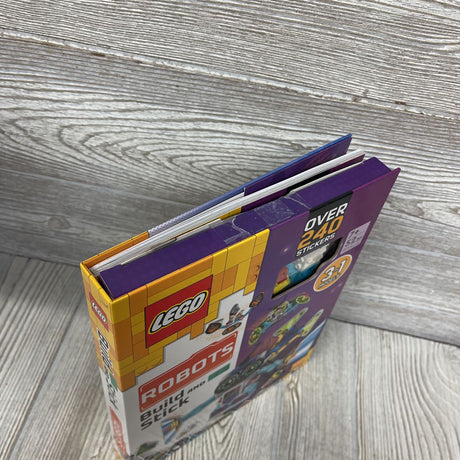 Lego Robots Build And Stick Hardcover Book *