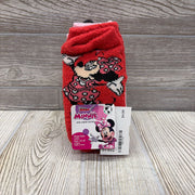 NEW Minnie Mid Crew Socks Fuzzy 4-8c