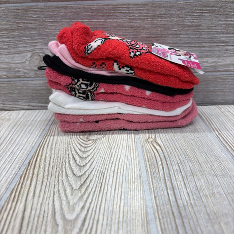 NEW Minnie Mid Crew Socks Fuzzy 4-8c