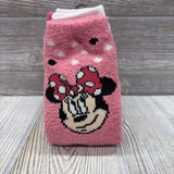 NEW Minnie Mid Crew Socks Fuzzy 4-8c