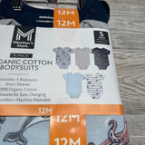 NEW 5 Pk Bodysuits Sea Life Crabs Sharks 12M