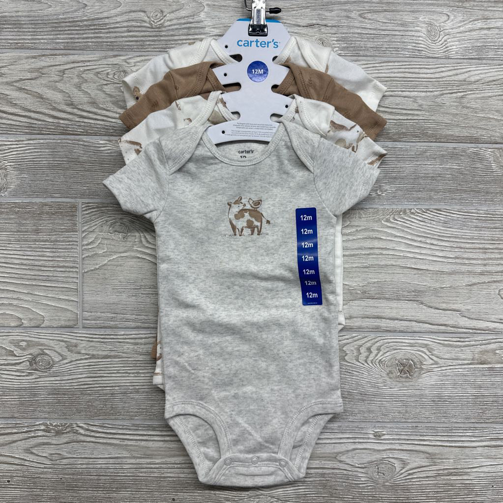 NEW 4 Pk Bodysuits Cows Koalas 12M