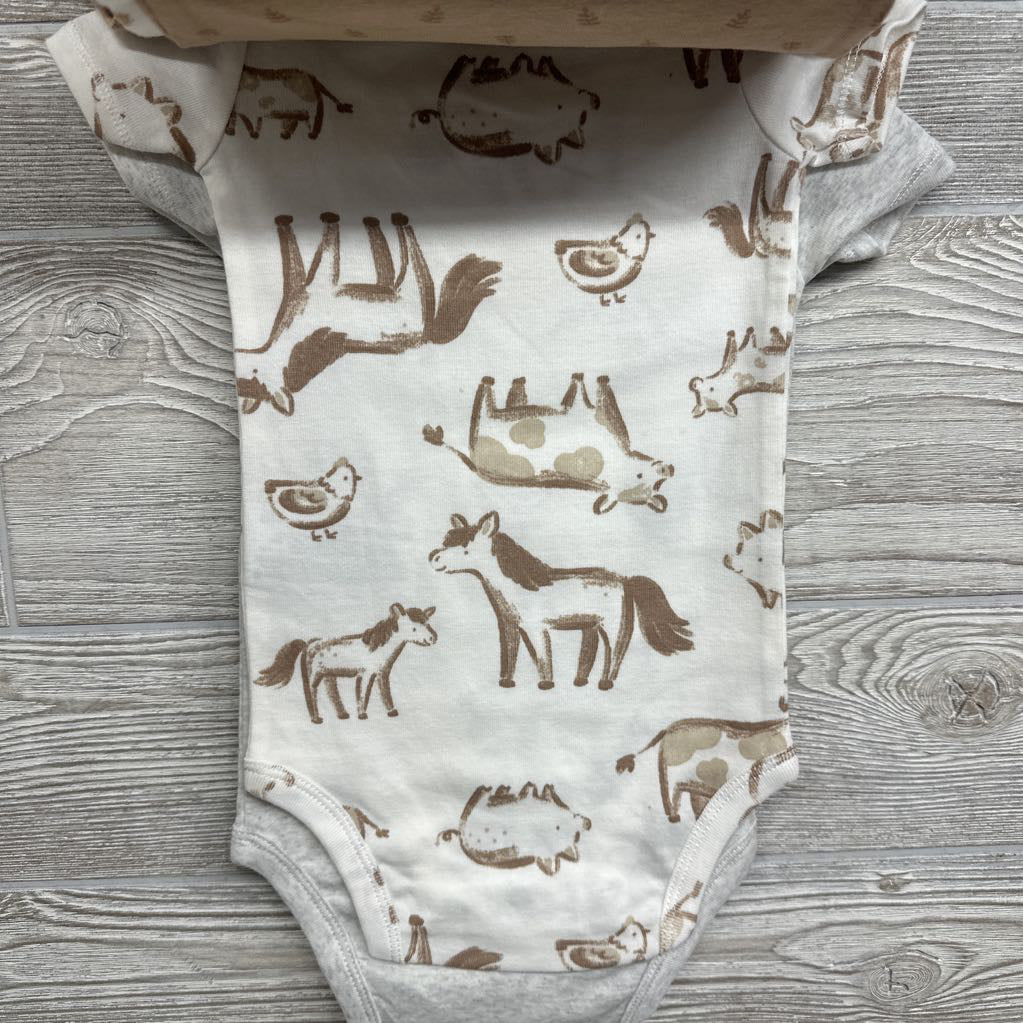 NEW 4 Pk Bodysuits Cows Koalas 12M