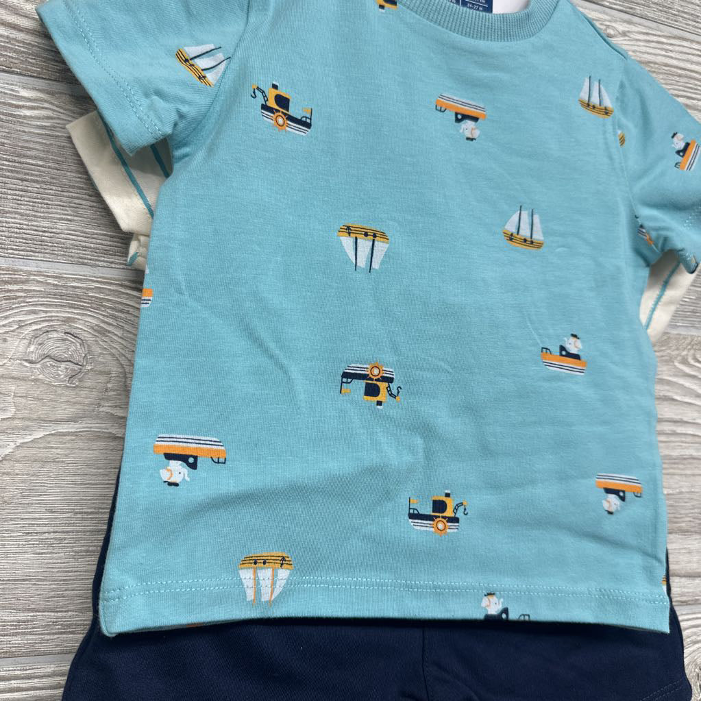 NEW Shortalls Elephant, Shirts Stripes, Shirt Sailboats & French Terry Shorts 12M