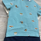 NEW Shortalls Elephant, Shirts Stripes, Shirt Sailboats & French Terry Shorts 12M