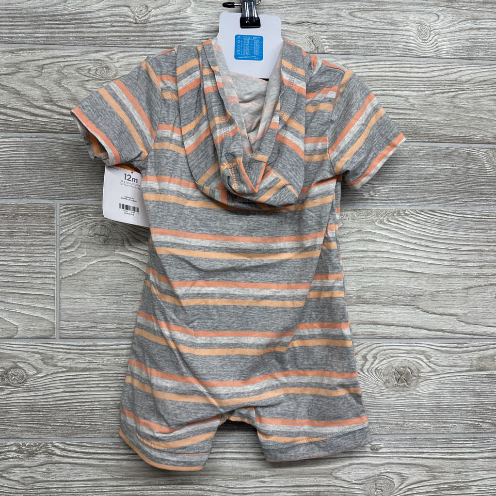 NEW Shorty Romper W/ Hood Stripes 12M