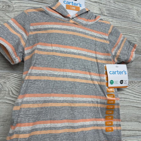 NEW Shorty Romper W/ Hood Stripes 12M