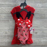 NEW Swimsuit & Terry Swim Cover Up Minnie Mouse Stripes 5T