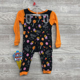 NEW 2 Pc LS PJs Tricks & Treats Candy 2T