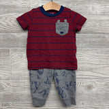 Shirt Stripes Bear & French Terry Pants Bears Lions 12M