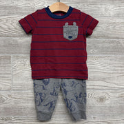 Shirt Stripes Bear & French Terry Pants Bears Lions 12M