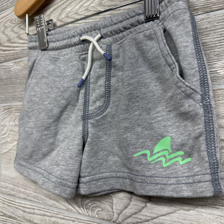 French Terry Drawstring Shorts Shark Wave 2T