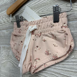 NEW French Terry Dolphin Shorts Flowers 6-12M