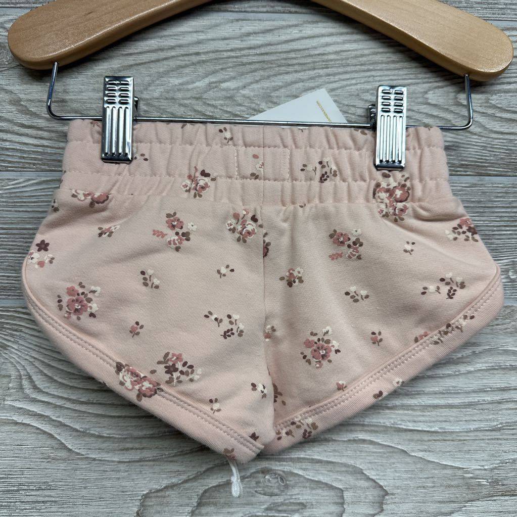 NEW French Terry Dolphin Shorts Flowers 6-12M