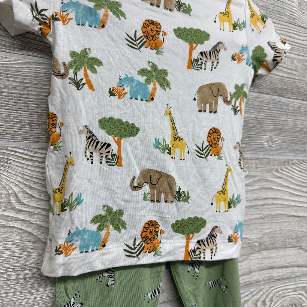 3 Pc Bamboo PJs Zebras Animals 18M