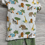 3 Pc Bamboo PJs Zebras Animals 18M
