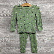 3 Pc Bamboo PJs Zebras Animals 18M