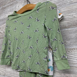 3 Pc Bamboo PJs Zebras Animals 18M