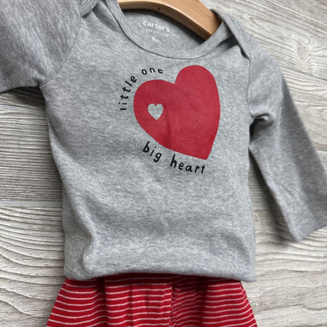 LS Bodysuit Little One Big Heart & Pants Stripes 9M