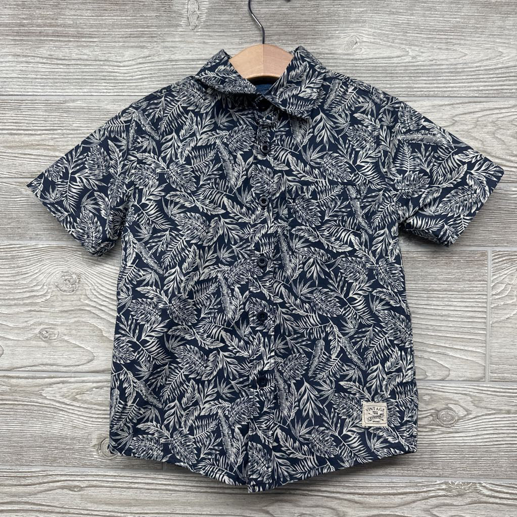 Button Up Shirt Leaves & Pull On Shorts 5
