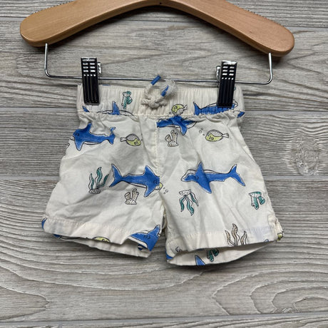 Button Up Shirt & Shorts Sharks Fish 3M